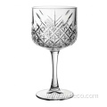 Vintage Gin Cocktail Glasses Embossed Clear Wine Glass